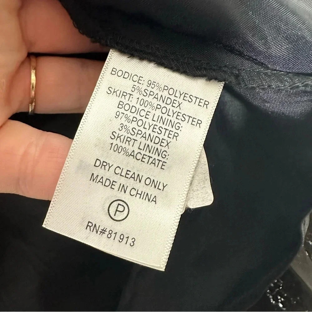 Plenty By Tracy Reece Anthropologie Black Eliza Fit & Flare Dress Size 12 - Picture 11 of 13